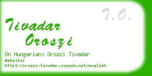 tivadar oroszi business card